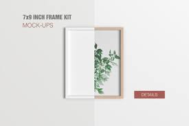 Download 7x9 Inches Frame Mockup Kit In Indoor Advertising Mockups On Yellow Images Creative Store PSD Mockup Templates