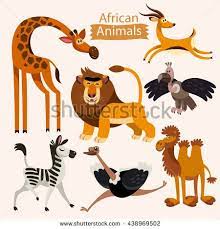 No one has towered over these creatures since the time of the dinosaurs. Vector Set Of Cartoon African Animals On A White Background Childish Illustration Of Giraffe Antelo Zebra Illustration Cute Animal Illustration Zebra Cartoon