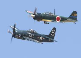 f8f bearcat and mitsubishi zero airplane fighter wwii airplane fighter aircraft