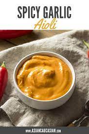 Spicy Garlic Aioli Recipe Garlic Aioli Aioli Sauce Aoli Recipe