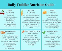 Daily Toddler Nutrition Guide Printable Chart Toddler