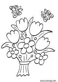 Qu'il est agréable de faire plaisir avec des fleurs. Coloriage Bouquet De Fleurs Au Printemps Maternelle Dessin Bouquet De Fleurs A Imprimer