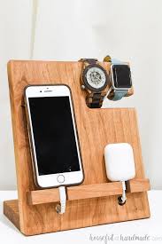 The advantage of wireless charging is that it's quicker. Nightstand Valet Docking Station Diy Gift Idea Houseful Of Handmade