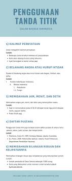 A.m digunakan mulai pukul 12.00 malam hingga sebelum pukul 12.00 siang, sedangkan p.m digunakan mulai pukul 12.00 siang. Aturan Penggunaan Tanda Titik Dalam Bahasa Indonesia Belajar Mandiri Yuk