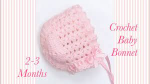 This easy, classic crochet baby bonnet pattern will quickly become a cherished family heirloom. Crochet Baby Bonnet Or Hat 2 3 Months Easy To Make 114 Youtube