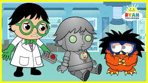 Ryan, gus, and moe were ryan\'s world cartoon : Ryan Builds A Robot Cartoon Animation For Kids Youtube