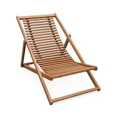 Set Of 2 Bilbao Slatted Wood Deck Chairs Deck Chair In Fsc Eucalyptus And Grey Textilene With Headrest Cushion