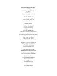 For your search query tuai padi antara masak lirik mp3 we have found 1000000 songs matching your query but showing only top 10 results. Lirik Lagu