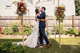 Maybe you would like to learn more about one of these? A Pronovias Bride For A Sustainable Backyard Jewish Micro Wedding In Somerville Massachusetts Usa Smashing The Glass Jewish Wedding Blog