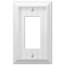 Cottage White Wood Single Gfci Decora Rocker Wall Plate Dimmer Switch Cover Shabbycottage Plates On Wall White Wainscoting Wall Plate Cover
