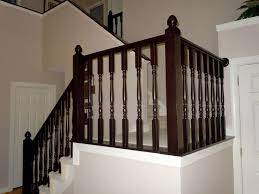 Updating A Painted Banister With Gel Stain Confessions Of A Semi Domesticated Mama