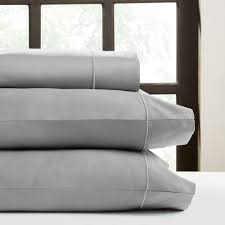 Luxury Soft Bedding Collection 100 Cotton Light Grey Solid 400 Tc All Size
