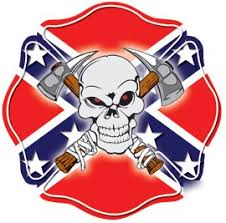 Solid color, advertising specialty flags. Firefighter Confederate Flag Skull Maltese Cross Decal