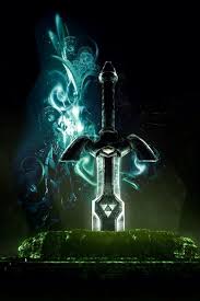 The Legend Of Zelda Emerald Legendary Sword Fond Ecran Zelda Jeux Dessin Master Sword