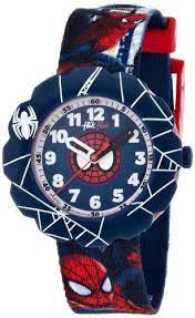 With the spiderman swiss watch for kids the world of adventure opens its doors. Flik Flak Jungenuhr Analog Quarz Mit Textilarmband Flsp001 Kinder Lernen Kinderuhren Spiderman