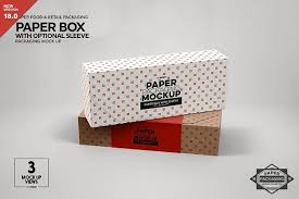 Free packaging and box mockups. Paper Boxes With Sleeve Mockup In 2020 Packaging Mockup Paper Box Paper Packaging