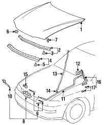 .i have a 2002 toyota corolla recently had my a new ignition installed there was a plug that was not pluged in under steering wheel tried to open hood release it. Hood Components For 1996 Toyota Corolla Toyota Parts Center