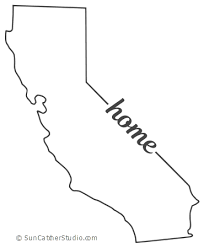 California Map Outline Printable State Shape Stencil Pattern California Map California Outline California State Outline