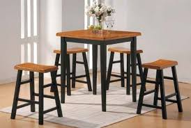 Acme 07285 5piece Counter Set 36inch Square Top Oakblack Be Sure To Check Solid Wood Dining Table Counter Height Dining Table Set Counter Height Dining Sets