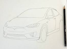 Is it possible to draw a tesla model x? Portfolio Drawing Tesla Model X Emanuel Schweizer