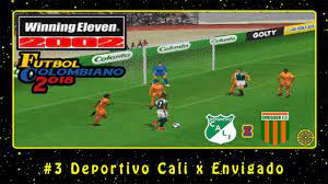 Ricardo jerez en el momento que evita la anotación de la equidad. Winning Eleven 2002 Futbol Colombiano 2018 Ps1 3 Deportivo Cali X Envigado Youtube
