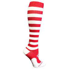 Sparkle Athletic Red White Stripe Compression Socks Red And White Stripes Compression Socks Compression Clothing