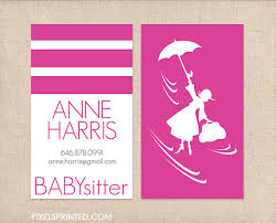 This will keep it handy when they need a babysitter for the night or the summer. Babysitting Business Cards 43