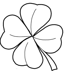 Free printable butterfly stencils, four leaf clover patterns. Clover Leaf Coloring Page Four Leaf Clover Drawing Clover Leaf