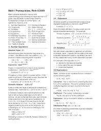 Algebra Formulas Cheat Sheet Algebra A Cheat Sheet Doc