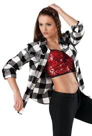 Black And White Checkered Dance Costume Buffalo Plaid Flannel Shirt Urban Groove Hip Hop Dance Outfits Cute Dance Costumes Dance Costumes Hip Hop