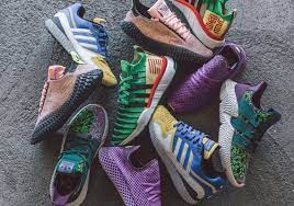 The dragon ball z x adidas collection will include special colorways/iterations of sever adidas models said to resemble the style and motif of certain dragon ball z characters. Check Out The Full Adidas X Dragon Ball Z Collection The Source