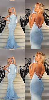 Available in sizes through plus size 30w, in 40 colors and many styles, find the right bridesmaid dresses at david's bridal today. Long Blue Mermaid Lace Prom Dresses Formal Evening Dresses Mdresses Prom Promdresses Eveni Mermaid Prom Dresses Lace Prom Dresses Blue Mermaid Prom Dresses