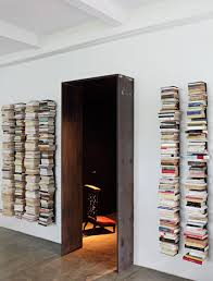 Wall Mounted Book Spines Deep Door Threshold Apartment Design Floating Bookshelves Home