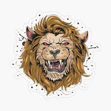 wild lion head transparent sticker by lokoz in 2021 wild lion lion lion head