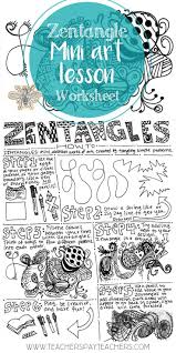 This Worksheet Covers The Mini Art Lesson Zentangles It Shows Students How To Get Started And Explor Line Art Lesson Art Lessons Middle School Elementary Art