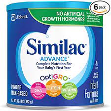 Amazon Com Similac Advance Infant Formula With Iron Powder 12 4 Oz Pack Of 6 Health Personal Care