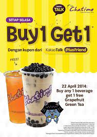 Buy 1 Get 1 Free At Chatimeindo Using Kakaotalk Indonesia Coupon Makanan Desain Produk Kakao