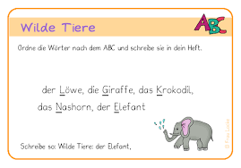 Kartei Abc Ordnen 2 Klasse Mit Bildern Deutsches Alphabet Kartei