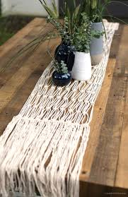 How To Macrame Create This Beautiful Macrame Table Runner Coffee Table Runner Dining Table Cloth Table Runners