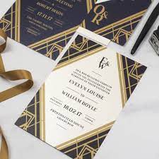 Art Deco Gatsby Wedding Invitation In 2021 Gatsby Wedding Invitations Art Deco Wedding Stationery Art Deco Wedding Invitations