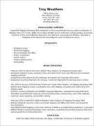 Shipping Receiving Clerk Resume Template Best Design Tips Myperfectresume