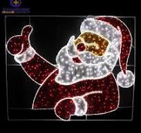 Waterproof Rope Light LED 2D Santa Motif Light for Christmas Outdoor  Decoration