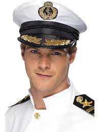 Hat Captain White Black W Gol O S Imagine Le Fun Captain Cap Navy Hats Costume Hats