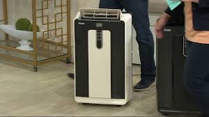 There are two versions of this portable air conditioner available for purchase. Haier 12 500btu Dual Hose Portable Air Conditioner W 3m Filter On Qvc Youtube