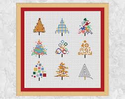 Crochet tapestry embroidery patterns cross stitch bookmarks loom patterns bead weaving cross stitch embroidery bracelet patterns loom beading knitting charts. Modern Christmas Cross Stitch Pattern Christmas Card Motifs Etsy Cross Stitch Tree Cross Stitch Patterns Christmas Christmas Cross Stitch
