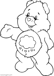 Download and print the coloring cute panda bear in flowers for children. Cute Grumpy Bear Coloring Page Coloringall