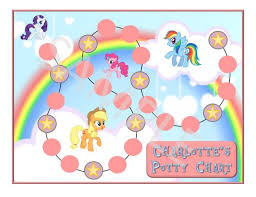 Personalized My Little Pony Chart Potty Training Or Good