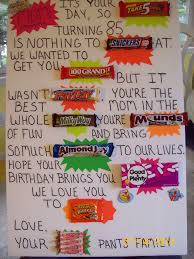 Birthday Poster Board Ideas 85th Birthday Candy Bar Card I Made Candy Bar Birthday Candy Birthday Cards Happy Birthday Posters