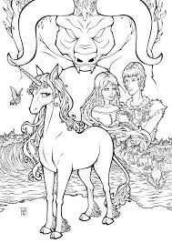 The Last Unicorn Lines Unicorn Coloring Pages The Last Unicorn Horse Coloring Pages
