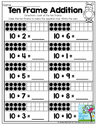 December Fun Filled Learning With No Prep Kindergarten Worksheets Printable Ten Frame Kindergarten Math